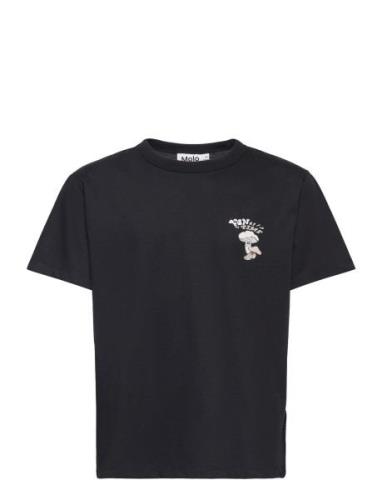 Riley Tops T-shirts Short-sleeved Black Molo