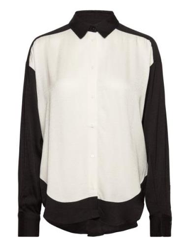 Slmarjory Shirt Ls Tops Blouses Long-sleeved White Soaked In Luxury