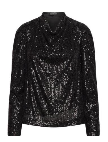 Slsuse Blouse Tops Blouses Long-sleeved Black Soaked In Luxury