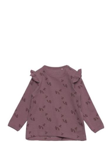 Blouse Ls W.aop - Girls Tops T-shirts Long-sleeved T-shirts Purple Fix...