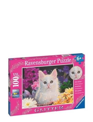 White Kitten Glitter 100P Toys Puzzles And Games Puzzles Classic Puzzl...