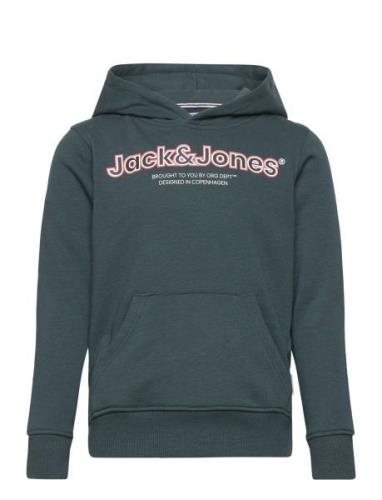 Jorlakewood Sweat Hood Bf Jnr Tops Sweat-shirts & Hoodies Hoodies Gree...