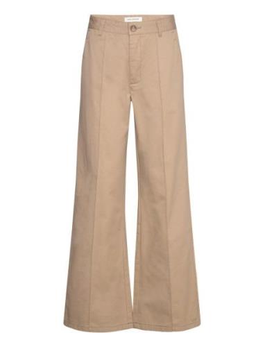 Trousers Bottoms Trousers Wide Leg Beige Sofie Schnoor