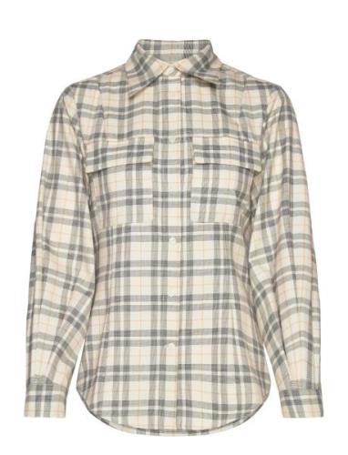 Slim Dart Checked Shirt Tops Shirts Long-sleeved Green GANT