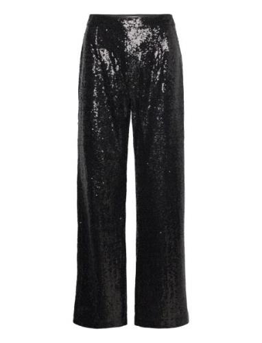 Slfalaia Hw Long Sequins Pant B Bottoms Trousers Wide Leg Black Select...