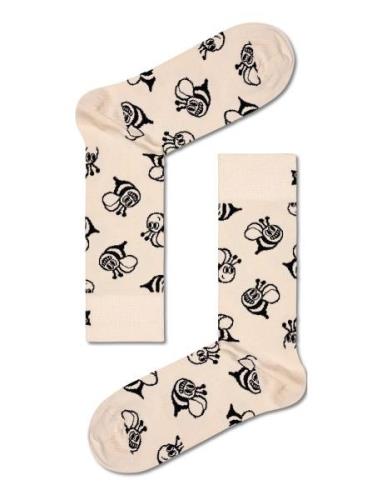 Bee Sock Underwear Socks Regular Socks Cream Happy Socks