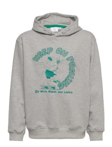 Tnhoward Os Hoodie Tops Sweat-shirts & Hoodies Hoodies Grey The New