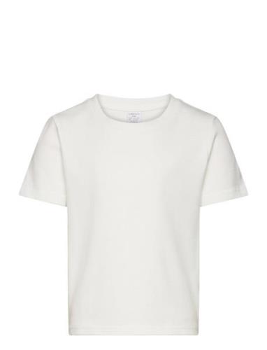 Top Rosie Basic Tops T-shirts Short-sleeved White Lindex