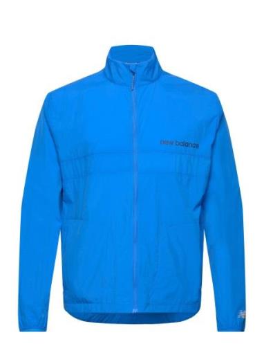 Athletics Graphic Packable Run Jacket Sport Sport Jackets Blue New Bal...