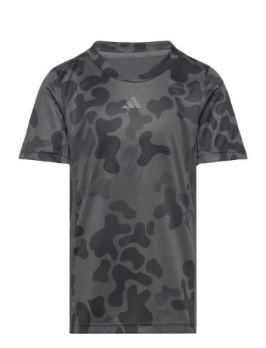 J Tr-Es Aop T Sport T-shirts Short-sleeved Grey Adidas Performance