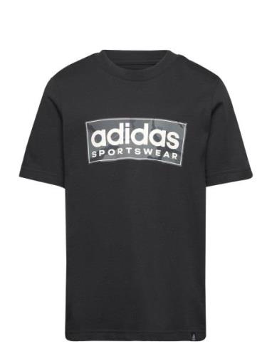 B Camo Lin T Sport T-shirts Short-sleeved Black Adidas Sportswear