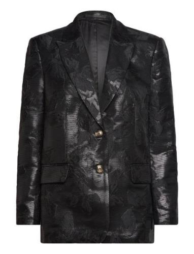 2Nd Edition Lena - Modern Jacquard Blazers Single Breasted Blazers Bla...