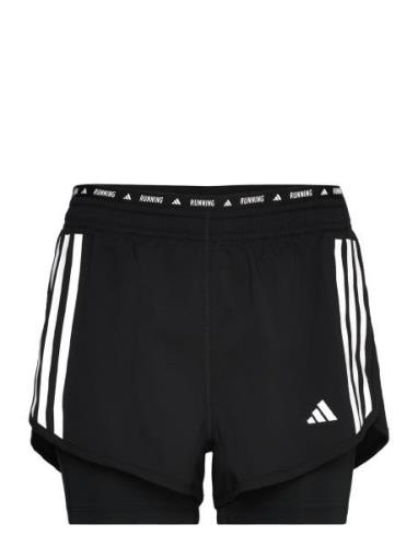 Own The Run 3 Stripes 2In1 Short Sport Shorts Sport Shorts Black Adida...