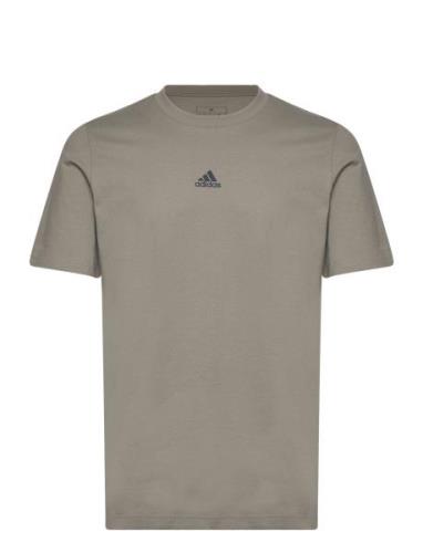 M Ss Tiro T 2 Sport T-shirts Short-sleeved Khaki Green Adidas Sportswe...