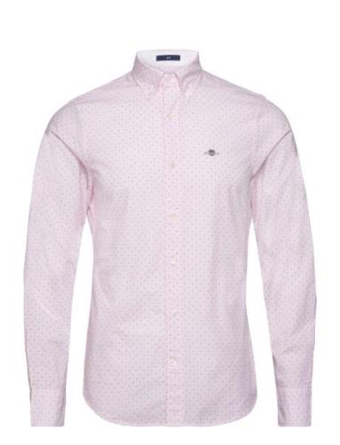 Slim Banker Dot Bd Tops Shirts Casual Pink GANT