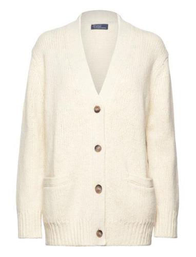 D Gal Wool V-Neck Cardigan Tops Knitwear Cardigans Cream Polo Ralph La...