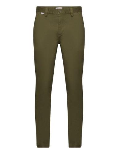 Tjm Austin Chino Bottoms Trousers Chinos Khaki Green Tommy Jeans