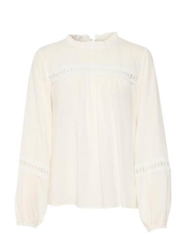 Kafreya Blouse Tops Blouses Long-sleeved White Kaffe