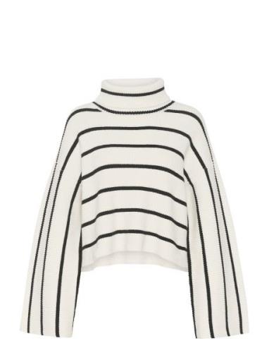 Georgiagz Short Pullover Tops Knitwear Turtleneck White Gestuz