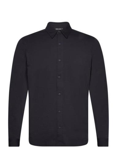 Intheo Tops Shirts Casual Navy INDICODE