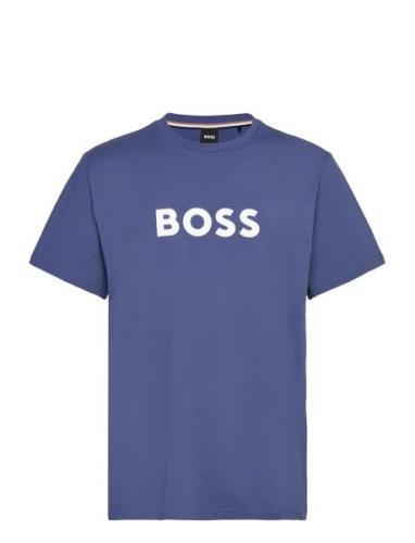 T-Shirt Rn Tops T-shirts Short-sleeved Blue BOSS