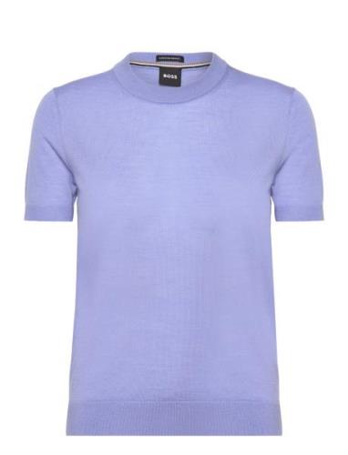 Falyssiasi Tops Knitwear Jumpers Blue BOSS