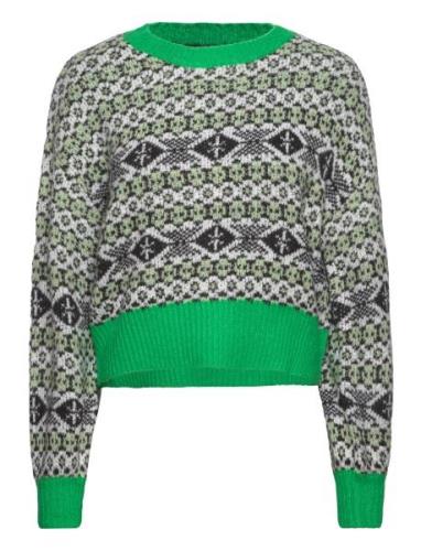 Onldea L/S Jq O-Neck Cc Knt Tops Knitwear Jumpers Green ONLY