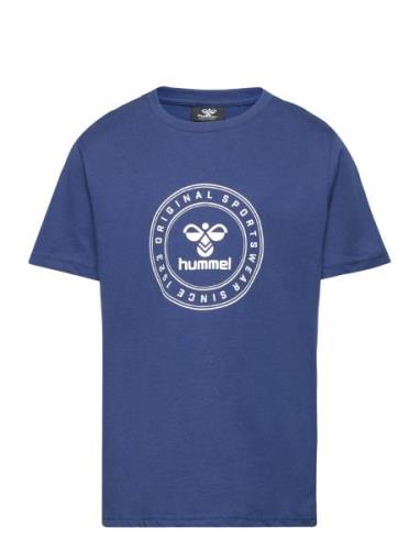 Hmltres Circle T-Shirt S/S Sport T-shirts Short-sleeved Blue Hummel