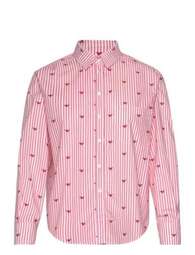 Camicia Tops Shirts Long-sleeved Red Emporio Armani