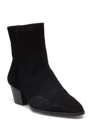 Bootie - Block Heel - With Zippe Shoes Boots Ankle Boots Ankle Boots W...