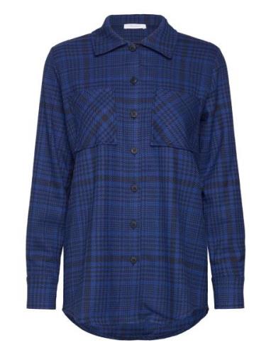 Bautzen Check Shirt Tops Shirts Long-sleeved Blue Tamaris Apparel