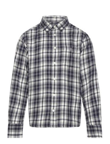 Reg. Check Flanell Shirt Tops Shirts Long-sleeved Shirts Blue GANT