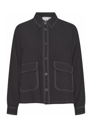 Ihramla Sh Tops Shirts Long-sleeved Black ICHI