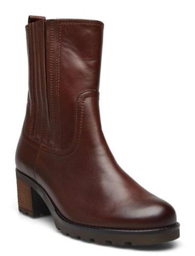 Mid Chelsea Shoes Boots Ankle Boots Ankle Boots With Heel Brown Gabor