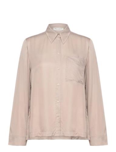 Shirts/Blouses Long Sleeve Tops Shirts Long-sleeved Beige Marc O'Polo