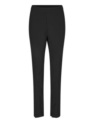 Fique Zip Trousers Bottoms Trousers Straight Leg Black Second Female