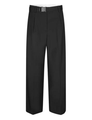 Sharo Trousers Bottoms Trousers Wide Leg Black Second Female