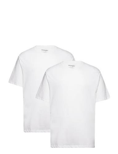 2 Pack Tee Tops T-shirts Short-sleeved White Wrangler