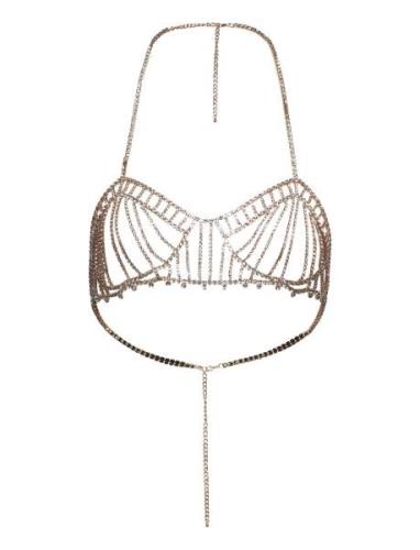 Bralette Chain Lingerie Bras & Tops Soft Bras Bralette Gold Love Stori...