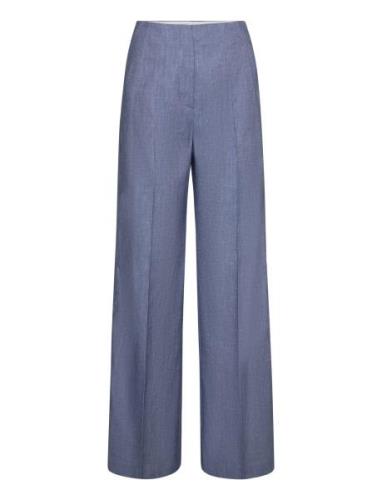 Tasena1 Bottoms Trousers Wide Leg Blue BOSS