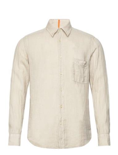 Relegant_6 Tops Shirts Casual Beige BOSS