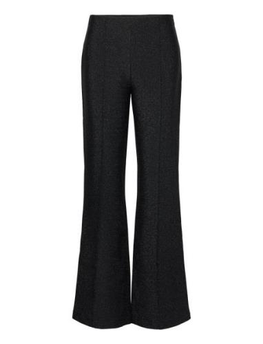 Glitter Stretch Pirla Pants Bottoms Trousers Wide Leg Black Mads Nørga...