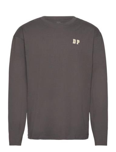 Dpny Marathon Ls Tee Tops T-shirts Long-sleeved Grey Denim Project