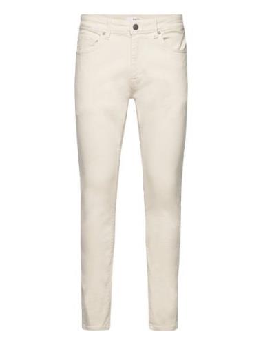 Slh175-Slim Leon 6402 Ecru Soft Jns Noos Bottoms Jeans Slim Cream Sele...