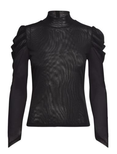 Dvf New Remy Top Tops Blouses Long-sleeved Black Diane Von Furstenberg