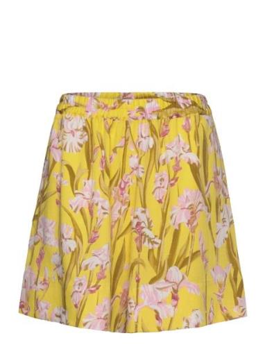 Iris Print Pull On Shorts Bottoms Shorts Casual Shorts Yellow GANT