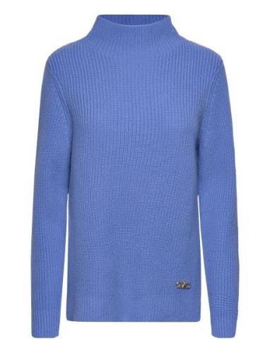 Funnel Nk Ls Swtr Tops Knitwear Jumpers Blue Michael Kors