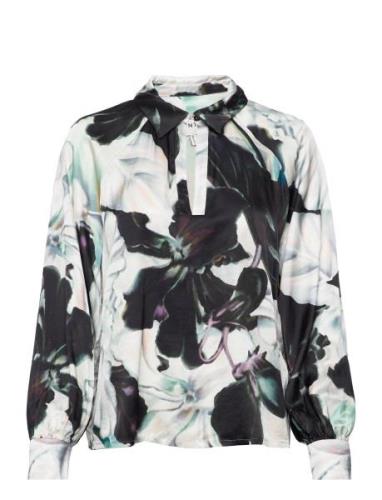 Ebona Tops Blouses Long-sleeved Black Munthe