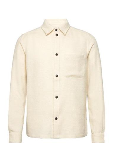 Kevin Bouclé Shirt Tops Shirts Casual Cream Les Deux