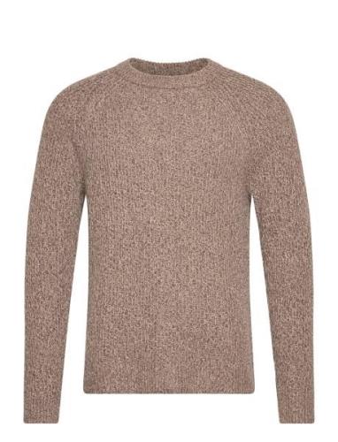 Anf Mens Sweaters Tops Knitwear Round Necks Brown Abercrombie & Fitch